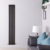 Radiatore Verticale di Design Nero Opaco - 1780 x 280mm - 658W - Delta