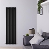 Radiatore Verticale di Design Nero Opaco - 1780 x 490mm - 1152W - Delta