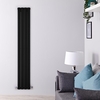 Radiatore Verticale Doppio di Design Nero Opaco - 1600 x 280mm - 882W - Delta