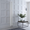 Radiatore Verticale Elettrico di Design in Stile Ghisa Bianco - 1800 x 200mm - 800W - Regent