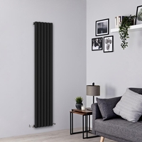 Radiatore Verticale Nero Lucido - 1043W - 1780 x 354mm - Savy