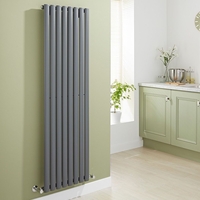 Radiatore Verticale Termosifone Antracite - 1122W - 1600 x 472mm - Revive