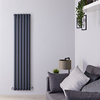 Radiatore Verticale Termosifone Antracite - 1228W - 1600 x 354mm - Revive