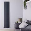 Radiatore Verticale Termosifone Antracite - 1401W - 1780 x 354mm - Revive