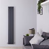 Radiatore Verticale Termosifone Antracite - 819W - 1600 x 236mm - Revive