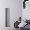 Radiatore Verticale Termosifone Argento - 1380W - 1500 x 354mm - Revive