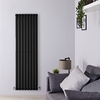 Radiatore Verticale Termosifone Nero Opaco - 1122W - 1600 x 472mm - Revive