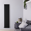 Radiatore Verticale Termosifone Nero Opaco - 1228W - 1600 x 354mm - Revive