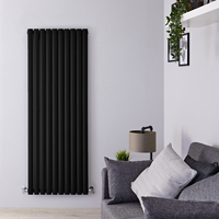 Radiatore Verticale Termosifone Nero Opaco - 2047W - 1600 x 590mm - Revive