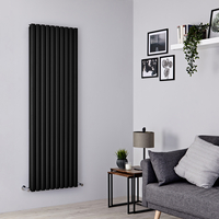 Radiatore Verticale Termosifone Nero Opaco - 2335W - 1780 x 590mm - Revive