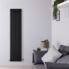 Radiatore Verticale Termosifone Nero Opaco - 841W - 1600 x 354mm - Revive