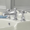 Rubinetto a 3 Fori Per Lavabo a Croce - Design Tradizionale Cromo/Bianco - Elizabeth