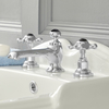 Rubinetto a 3 Fori Per Lavabo a Croce - Design Tradizionale Cromo/Nero - Elizabeth
