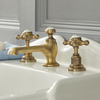 Rubinetto a 3 Fori Per Lavabo a Croce - Design Tradizionale Oro Spazzolato - Elizabeth