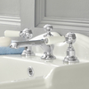 Rubinetto a 3 Fori Per Lavabo a Leva - Design Tradizionale Cromo/Bianco - Elizabeth
