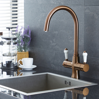 Rubinetto Acqua Bollente da Cucina 3 in 1 - Rame Spazzolato - Elizabeth