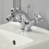 Rubinetto Bidet Monoforo a Croce Design Tradizionale Cromo/Bianco - Elizabeth