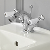 Rubinetto Bidet Monoforo a Leva Design Tradizionale Cromo/Bianco - Elizabeth