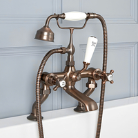 Rubinetto Bordo Vasca a Croce Design Tradizionale Bronzo Brunito - Elizabeth