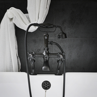 Rubinetto Bordo Vasca con Maniglie a Croce - Nero - Elizabeth