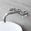 Rubinetto da Parete a 3 Fori Per Lavabo a Croce - Design Moderno Cromato - Sutton