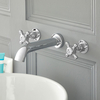Rubinetto da Parete a 3 Fori Per Lavabo a Croce - Design Tradizionale Disponibile Con Diverse Finiture - Elizabeth