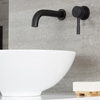 Rubinetto da Parete Per Lavabo Con Miscelatore - Design Moderno Nero Opaco - Nox