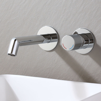 Rubinetto Miscelatore a Parete per Lavabo - Cromato - Lune by Hudson Reed