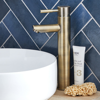 Rubinetto Miscelatore Alto Monocomando per Lavabo - Stile Moderno - Ottone Antico - Alama
