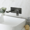 Rubinetto Miscelatore da Parete Moderno per Lavabo - Grigio Canna di Fucile - Orno