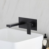 Rubinetto Miscelatore da Parete Moderno per Lavabo - Nero - Preto