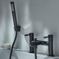 Rubinetto Miscelatore Moderno per Vasca da Bagno con Doccetta - Nero - Nox