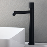 Rubinetto Miscelatore Monoforo Alto per Lavabo - Nero - Lune