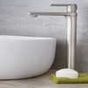 Rubinetto Monoforo Alto Per Lavabo Colore Nichel Spazzolato - Aldwick