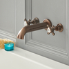Rubinetto Vasca da Parete a 3 Fori a Croce Design Tradizionale Bronzo Brunito - Elizabeth