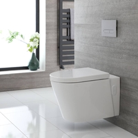 Sanitario Bagno WC Sospeso Ovale con Copriwater 365 x 350mm - Exton
