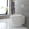 Sanitario Bagno WC Sospeso Ovale con Copriwater Soft-Close 360 x 385mm - Kenton
