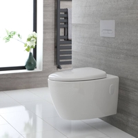 Sanitario Bagno WC Sospeso Ovale con Copriwater Soft-Close 360 x 385mm - Kenton