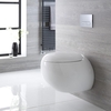 Sanitario Bagno WC Sospeso Ovale con Copriwater Soft-Close 420 x 350mm - Langtree