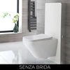 Sanitario Bianco Senza Brida Milton con Telaio Esterno Bianco 500mm - Saru