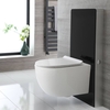 Sanitario Bianco Senza Brida Otterton con Telaio Esterno Nero 500mm - Saru