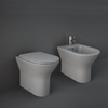Sanitario Filo Parete Moderno Senza Brida e Bidet - Grigio Opaco - RAK Feeling