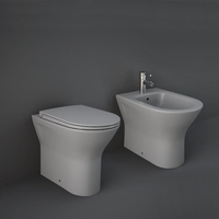 Sanitario Filo Parete Moderno Senza Brida e Bidet - Grigio Opaco - RAK Feeling