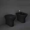 Sanitario Filo Parete Moderno Senza Brida e Bidet - Nero Opaco - RAK Feeling