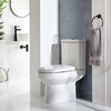 Sanitario Moderno Monoblocco con Sedile Soft-Close e Pulsante Nero