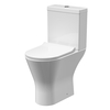 Sanitario Moderno senza Brida,  Rotondo,  ad Altezza Comfort,  con Sedile a Chiusura Ammortizzata