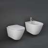 Sanitario Sospeso Moderno Senza Brida e Bidet - Bianco Opaco - RAK Feeling