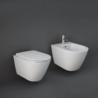 Sanitario Sospeso Moderno Senza Brida e Bidet - Bianco Opaco - RAK Feeling