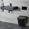 Sanitario Sospeso WC e Lavabo Rettangolare Nero - Nox