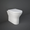 Sanitario WC a Parete senza Brida con Sedile Ammortizzato - Bianco Lucido - Hudson Reed x RAK Resort